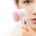 2-in-1 Silicone Facial Cleansing Brush for Deep Pore Exfoliation & Blackhead Removal - Manual Scrubbing & Massage Tool
