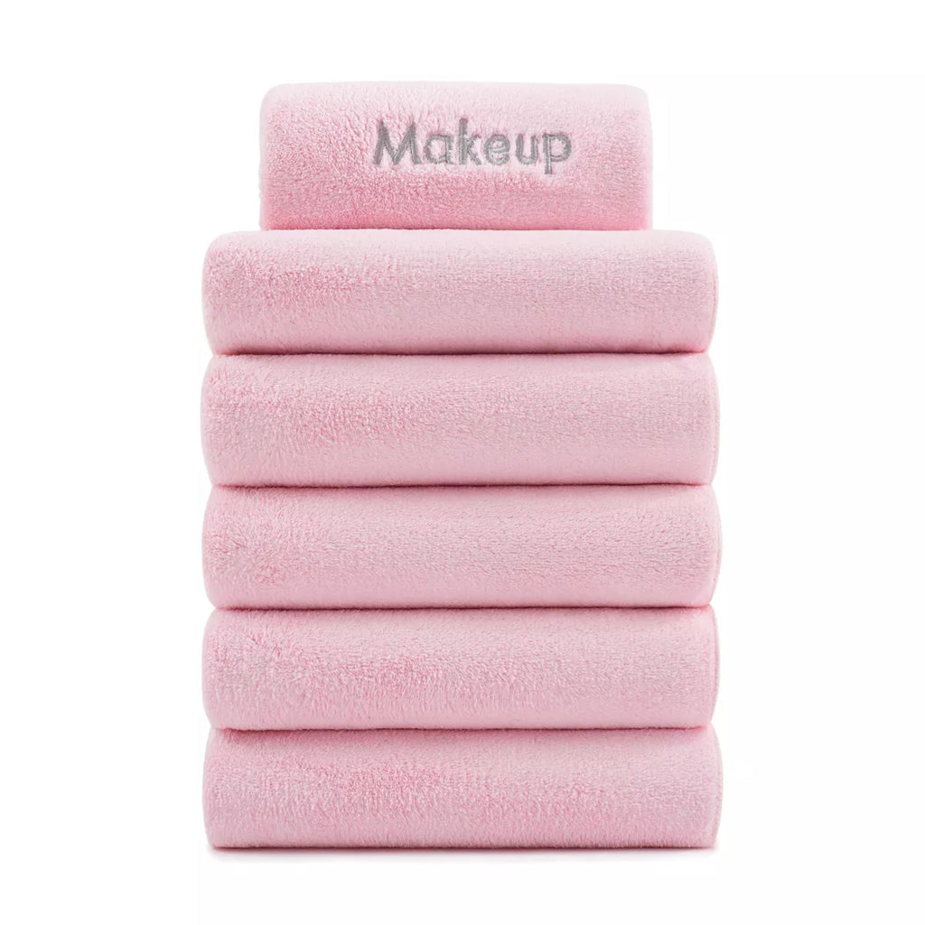 Arkwright Makeup Remover Fingertip Towels (Pack of 6) - Soft Coral Fleece Microfiber