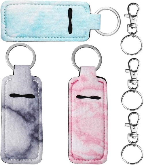 3-Pack Lip Balm Keychain Holders - Ideal Holiday Gifts for Teen Girls and Women