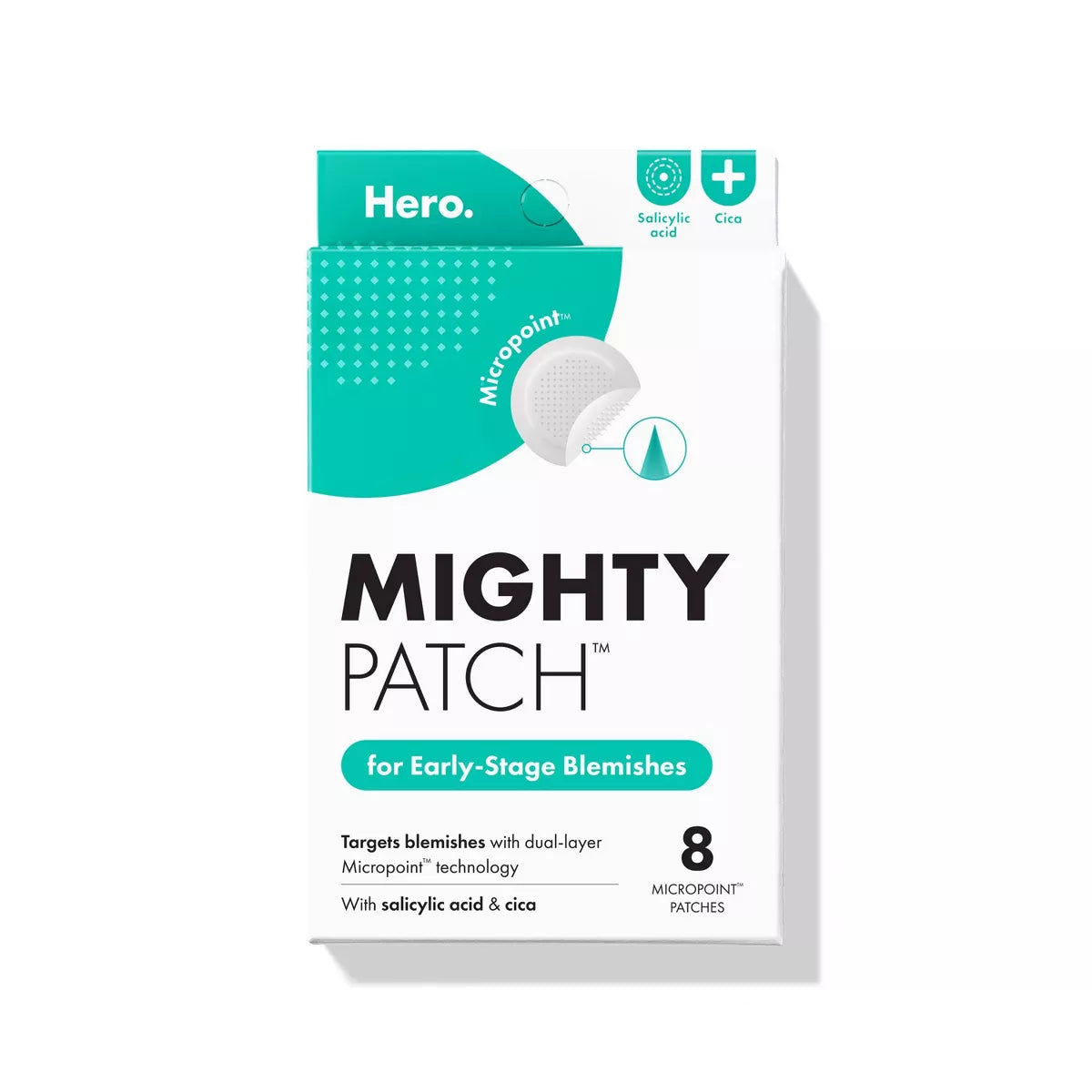 Hero Mighty Patch Micropoint for Blemishes - 8ct | Paraben-Free, Sulfate-Free, with Salicylic Acid for Acne-Prone Skin