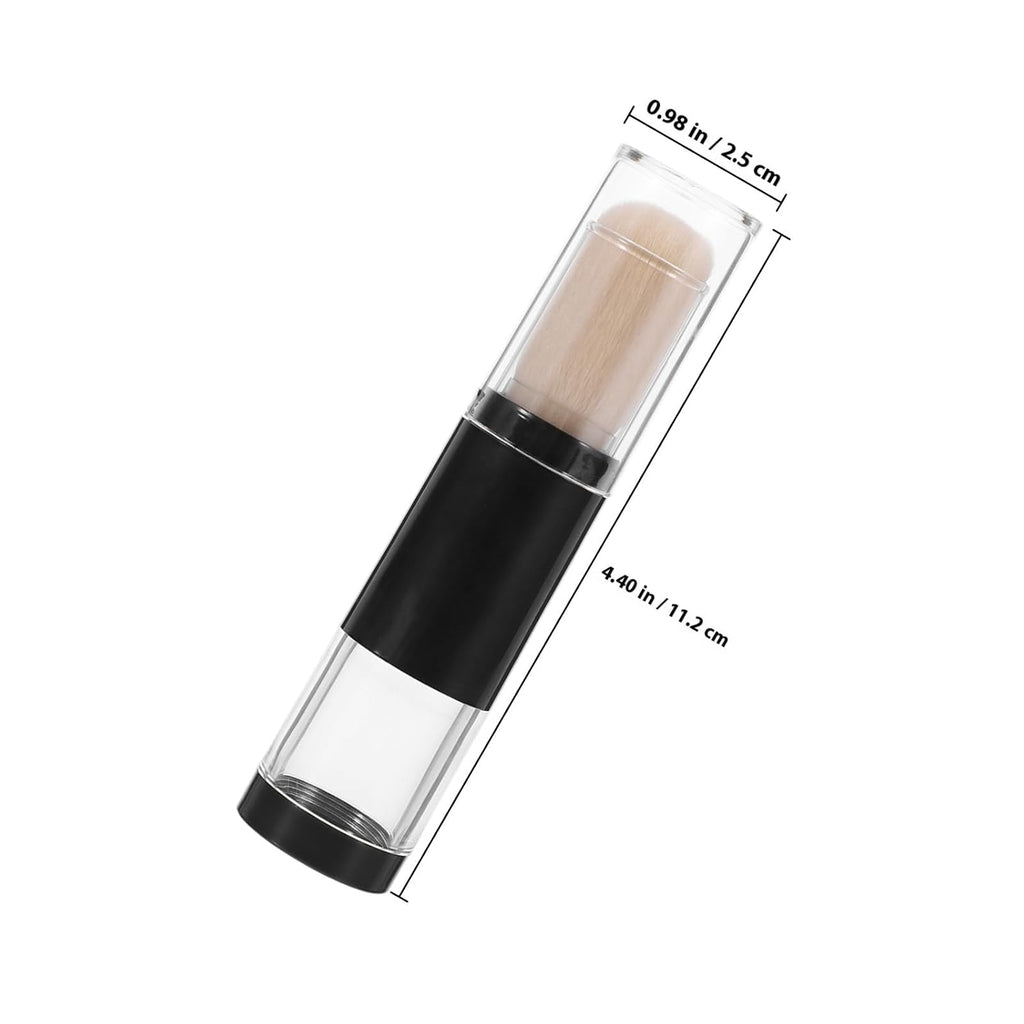 Refillable Powder Brush with Pressure Dispensing Bottle - Soft Makeup Brush for Loose Powder, Foundation, and Highlight - Travel-Friendly Cosmetic Tool