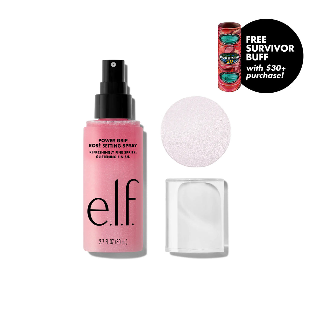 E.L.F. Power Grip Rosé Makeup Setting Spray, Cosmetic Long-Lasting Fixing Spray for Makeup Locking