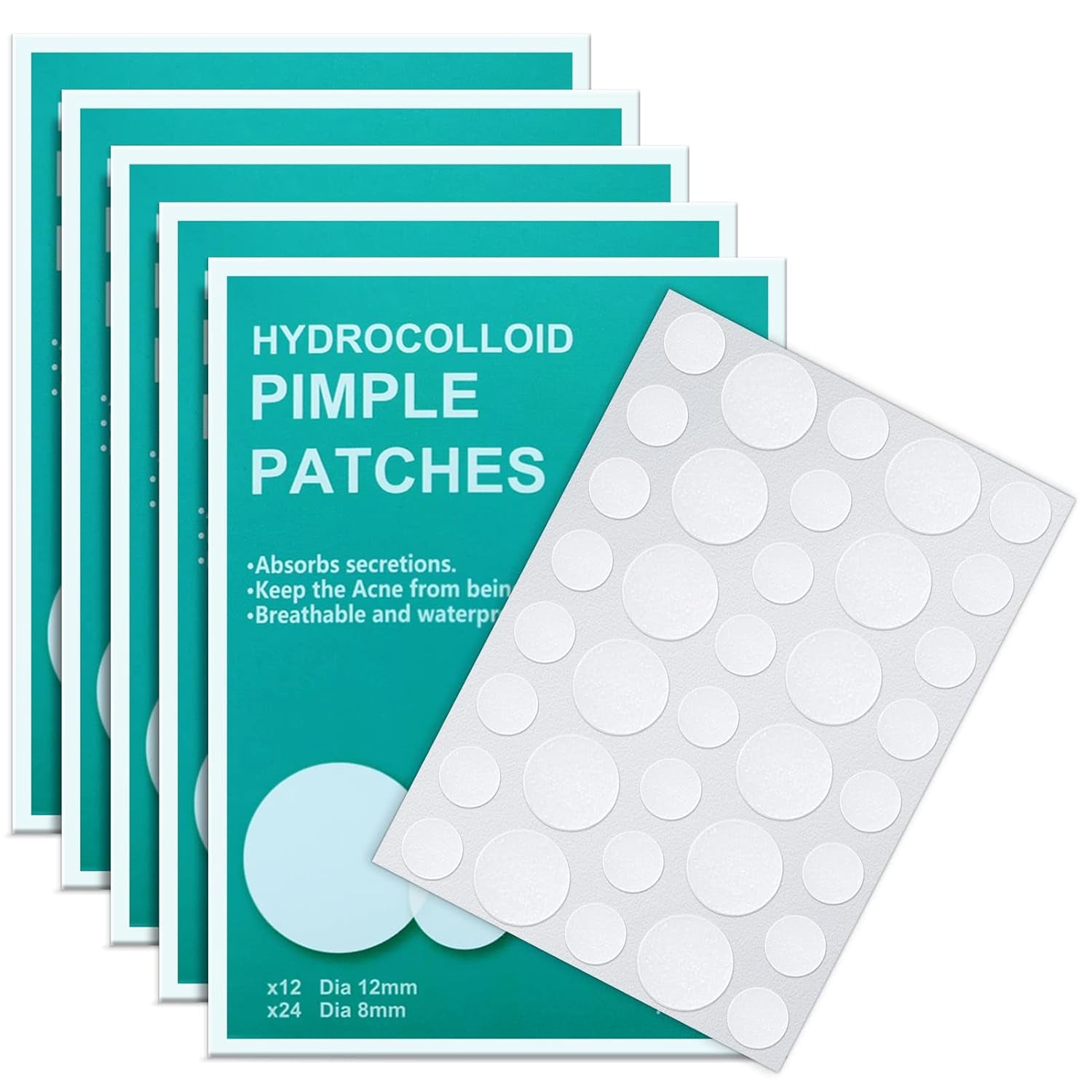 180 Hydrocolloid Pimple Patches - Invisible Acne Spot Treatment for Clearer Skin