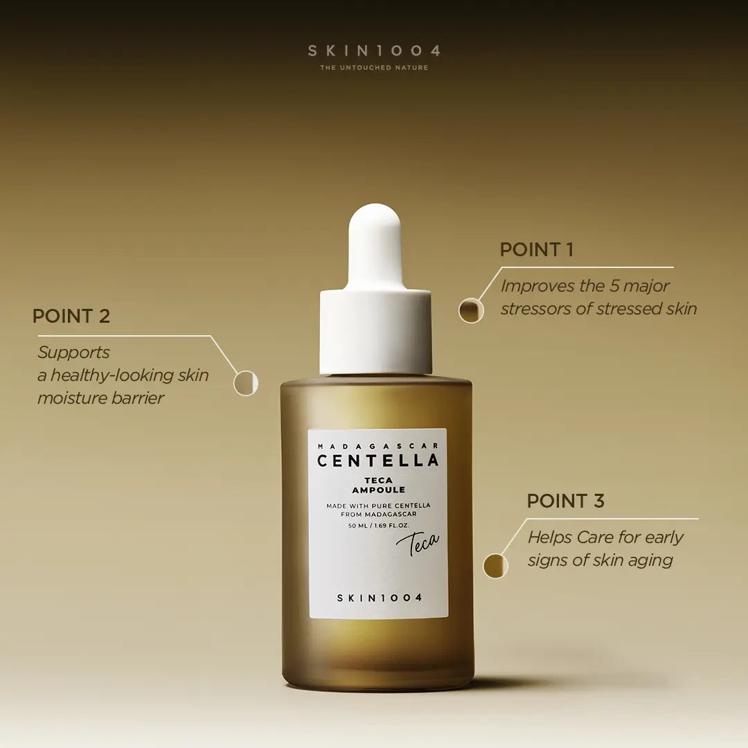 [SKIN1004 Official Shop] SKIN1004 Madagascar Centella Teca Ampoule (50Ml) - High-Purity Centella TECA Serum for Fine Line Appearance & Stressed Skin Support for Sensitive Skin
