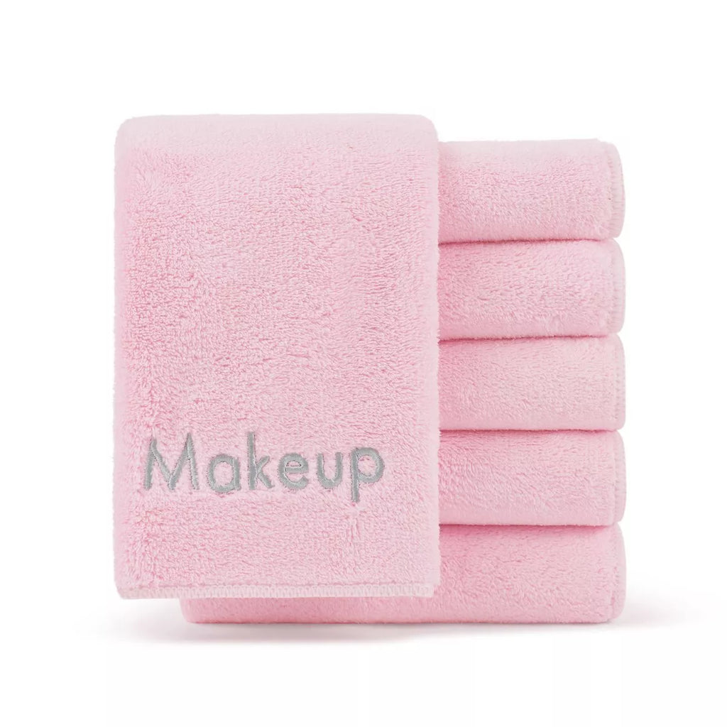 Arkwright Makeup Remover Fingertip Towels (Pack of 6) - Soft Coral Fleece Microfiber
