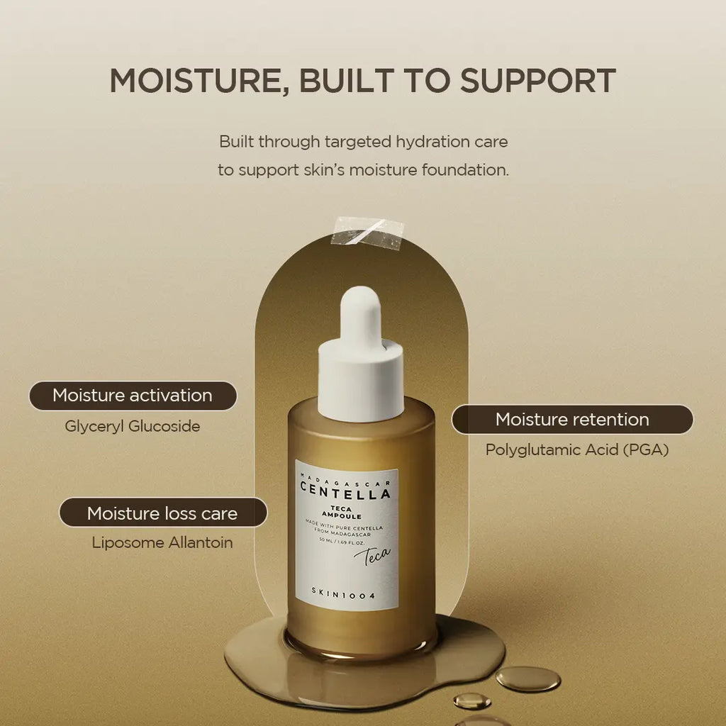 [SKIN1004 Official Shop] SKIN1004 Madagascar Centella Teca Ampoule (50Ml) - High-Purity Centella TECA Serum for Fine Line Appearance & Stressed Skin Support for Sensitive Skin