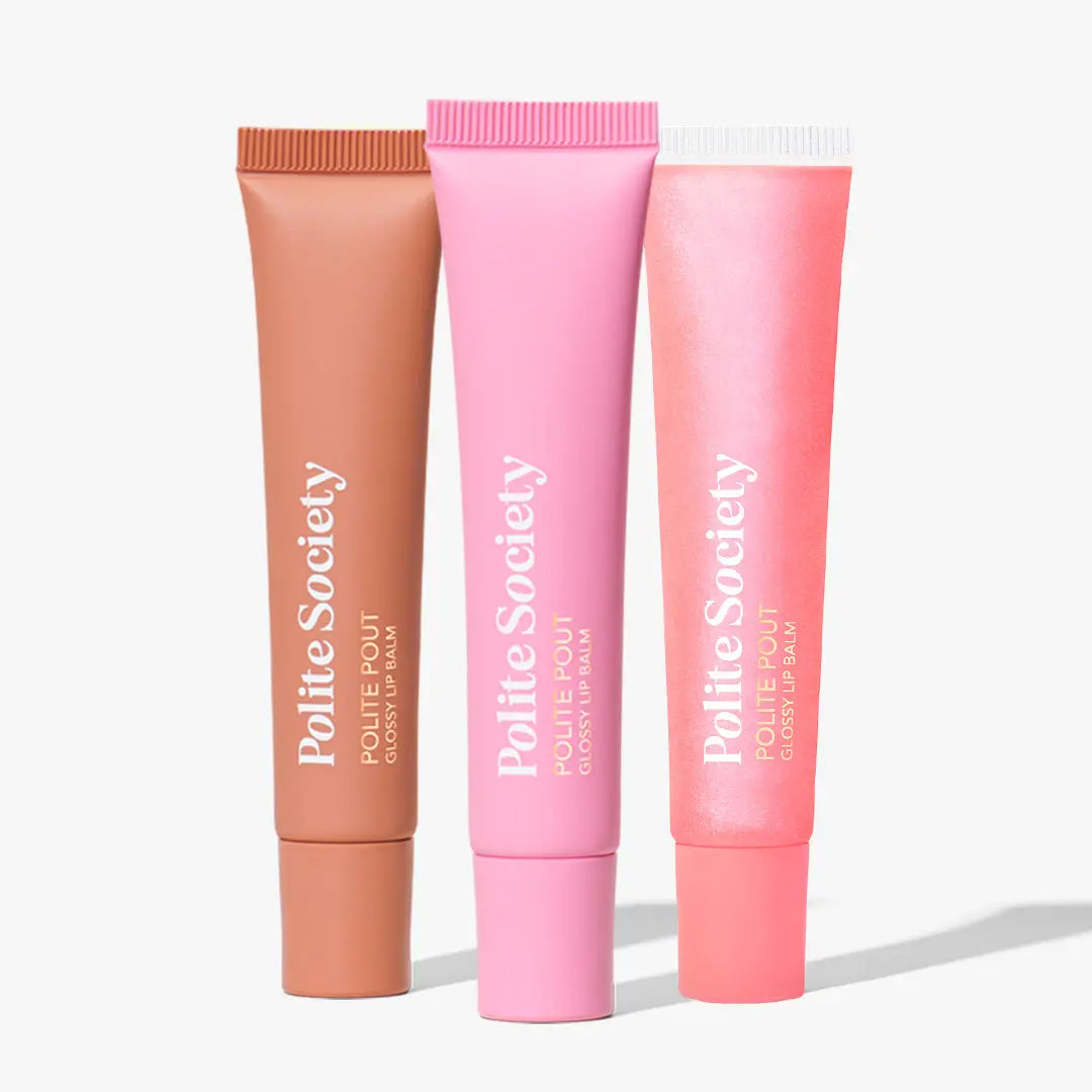 Polite Pout Glossy Lip Balm Trio