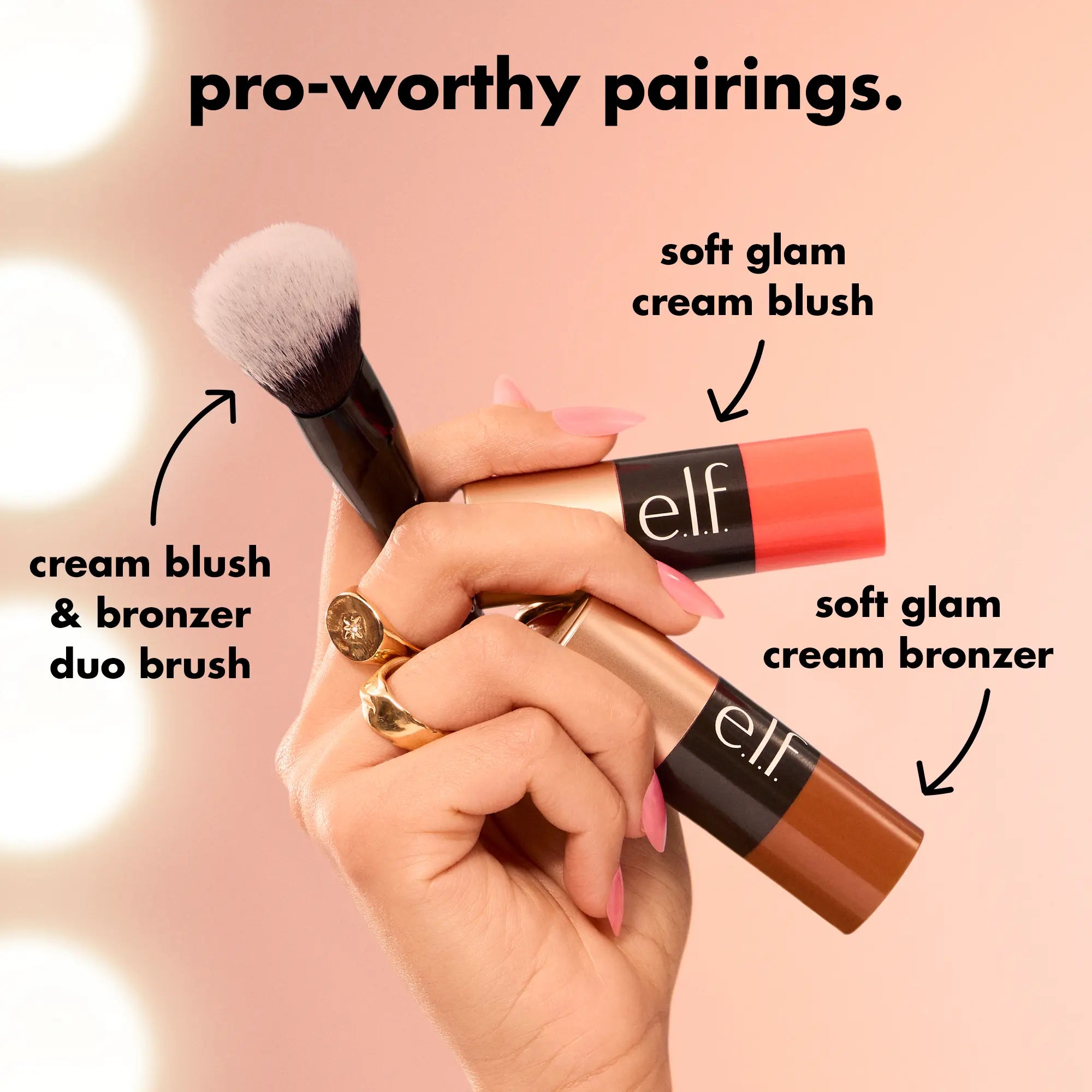 E.L.F. Soft Glam Cream Blush, Makeup Cosmetic for Natural Flush Finish