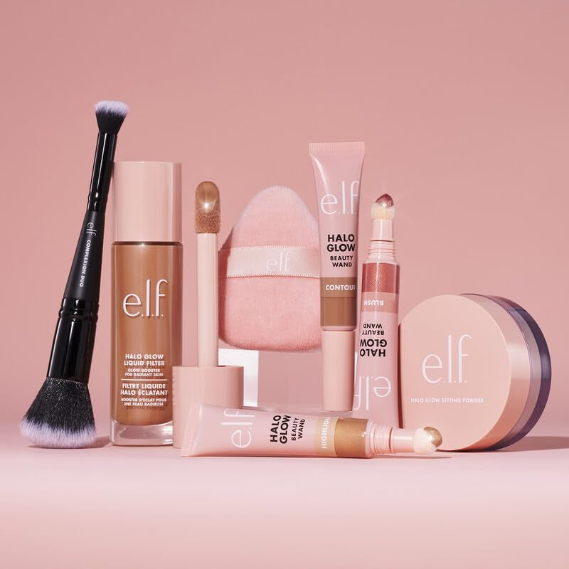 Halo Glow Reusable Powder Puff - Soft Applicator for Loose and Pressed Powders, Conforms Effortlessly to the Face, Vegan and Cruelty-Free