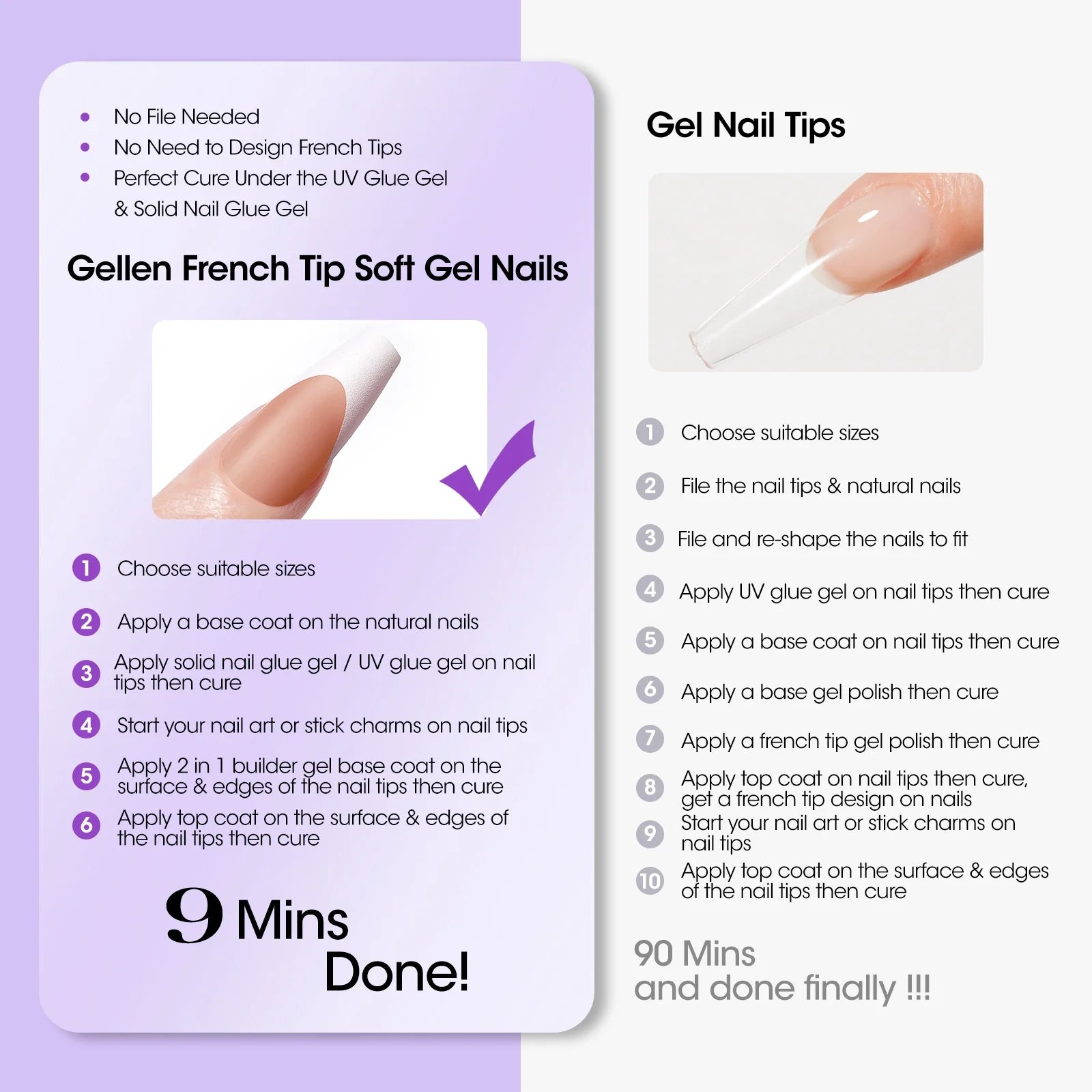 Ultimate French Tips Gel Nail Kit - 240 Pcs Brown Almond Acrylic Nails with Gel Top & Base Coat, UV Lamp, Nail Glue, and Charms for Salon-Quality Manicures at Home!