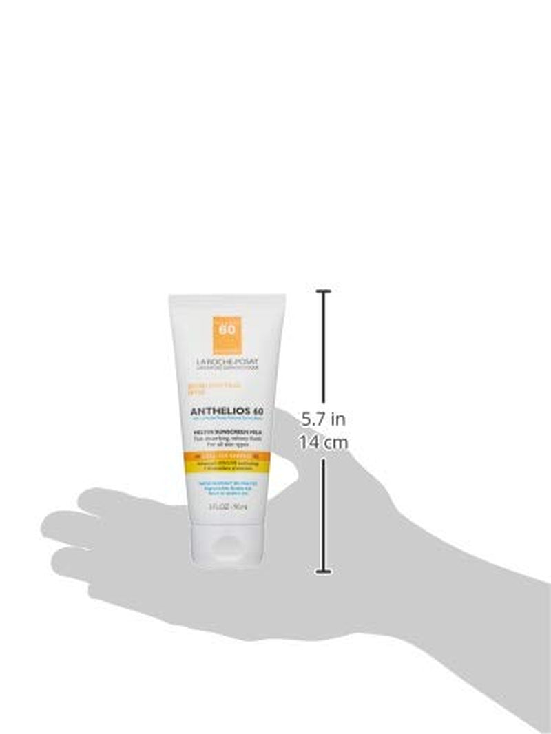 Anthelios Melt-In Milk Sunscreen SPF 60 - Lightweight, Fast-Absorbing, Broad Spectrum Protection for Body & Face, Oil-Free & Oxybenzone Free with Antioxidants