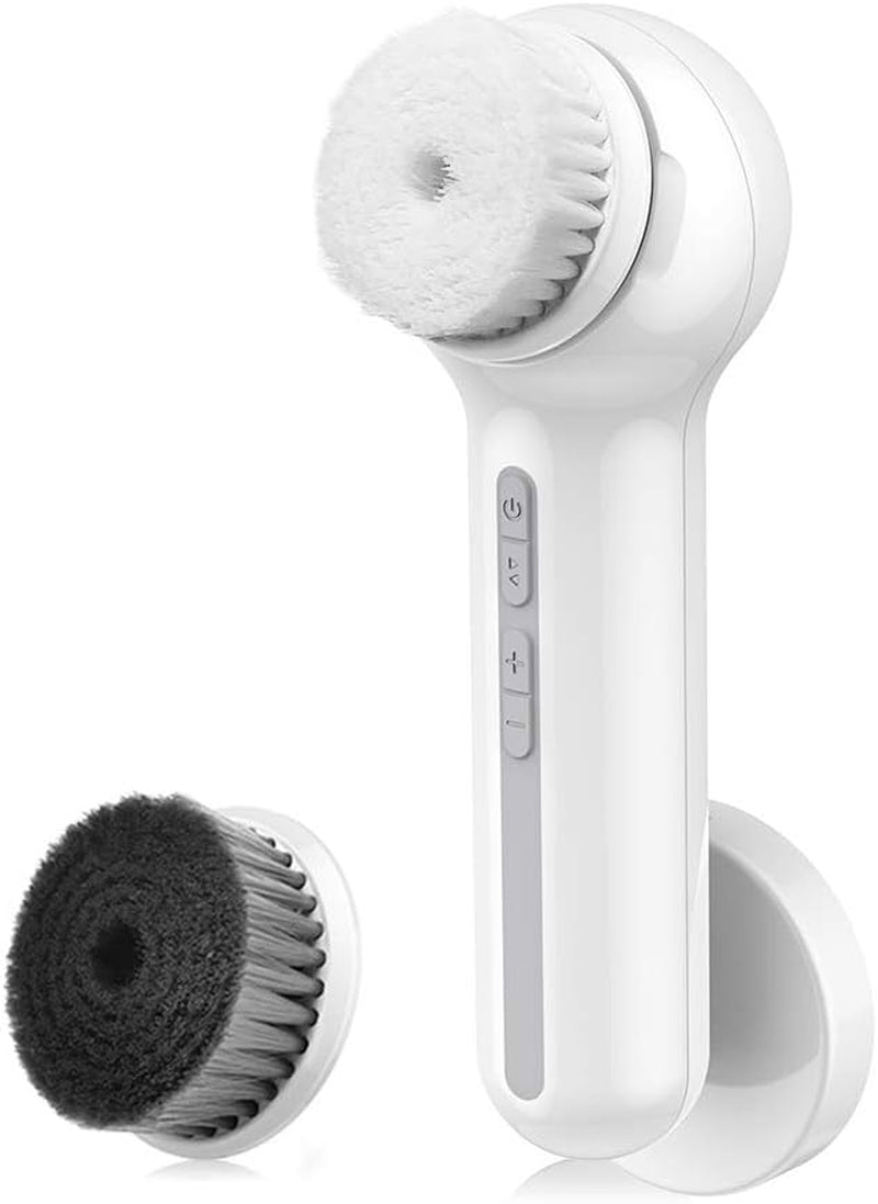 Upgraded Electric Face Scrubber Exfoliator with 3 Brush Heads - 360° Spin for Deep Cleansing, Massaging & Waterproof Design