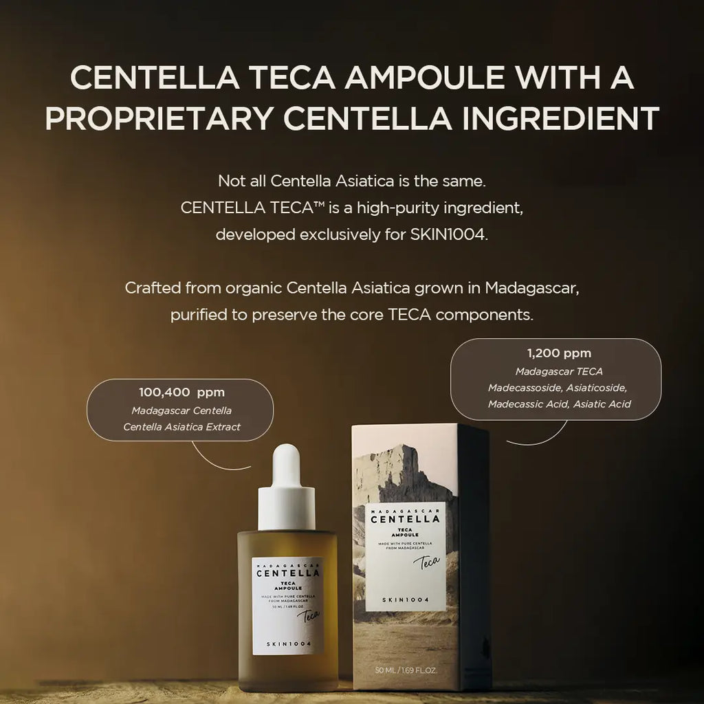 [SKIN1004 Official Shop] SKIN1004 Madagascar Centella Teca Ampoule (50Ml) - High-Purity Centella TECA Serum for Fine Line Appearance & Stressed Skin Support for Sensitive Skin