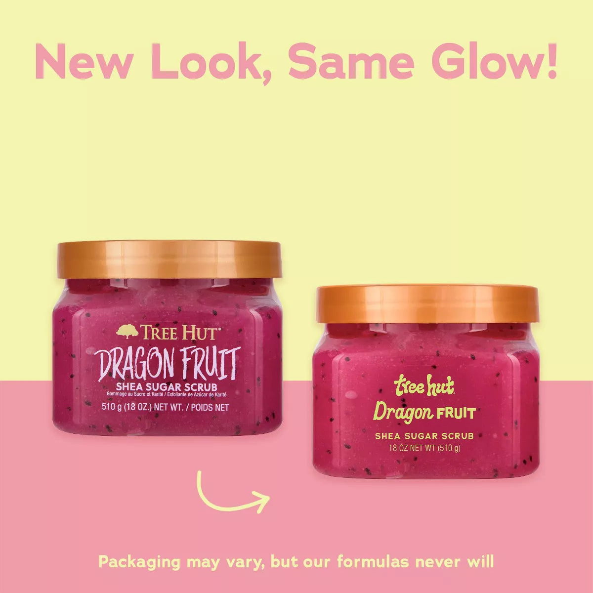 Tree Hut Dragon Fruit Shea Sugar Body Scrub - 18oz | Exfoliating, Paraben-Free, Refreshing Peach & Pineapple Scent for Normal to Dry Skin