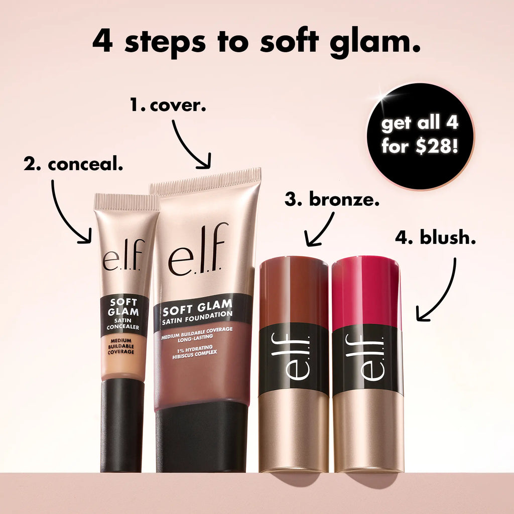 E.L.F. Soft Glam Cream Bronzer - Buildable, Natural Glow Makeup for Face Contouring